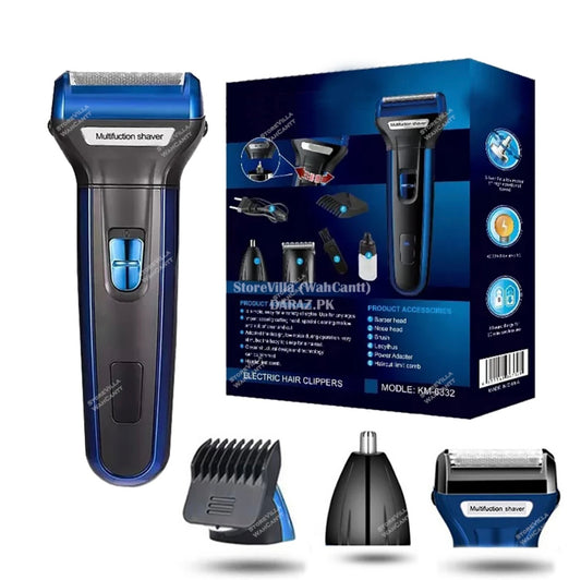 •Kemei KM-6330 3 in 1 Professional Hair Trimmer Super Grooming Kit Shaver Clipper Nose Trimmer•