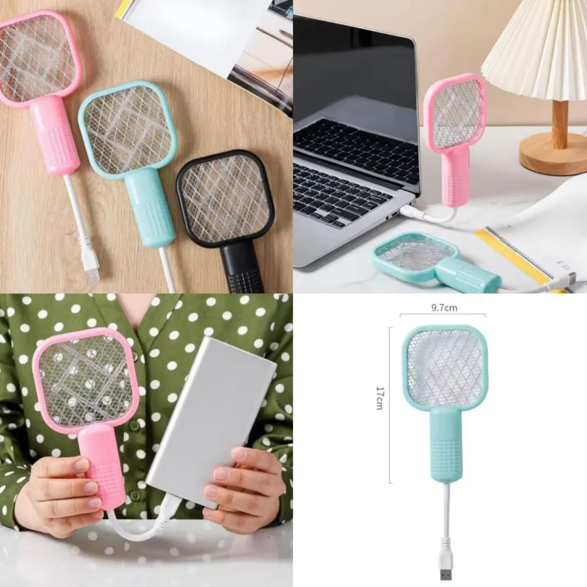 Electric Mosquito Swatter Mini Insect Racket